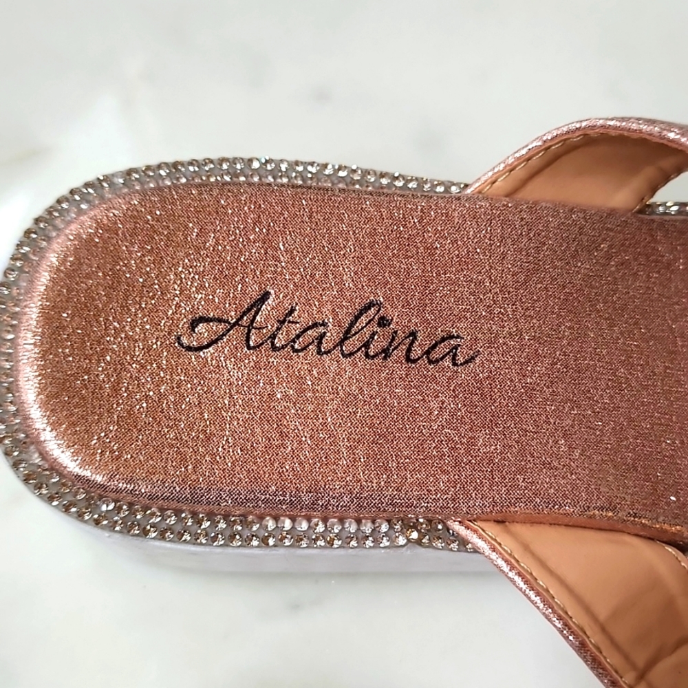 NWT Verano Rio comfort pink daisy blingy sandals size 8 - Picture 10 of 14